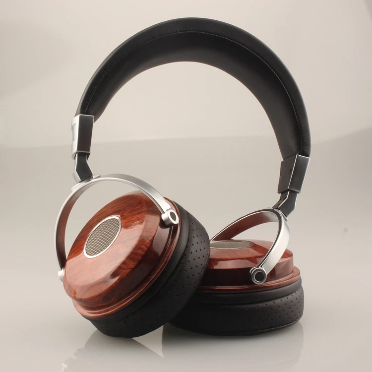 BLON BossHifi B7 HiFi Bass Stereo Wooden Metal Headphones Black гарнитура из красного дерева наушники с