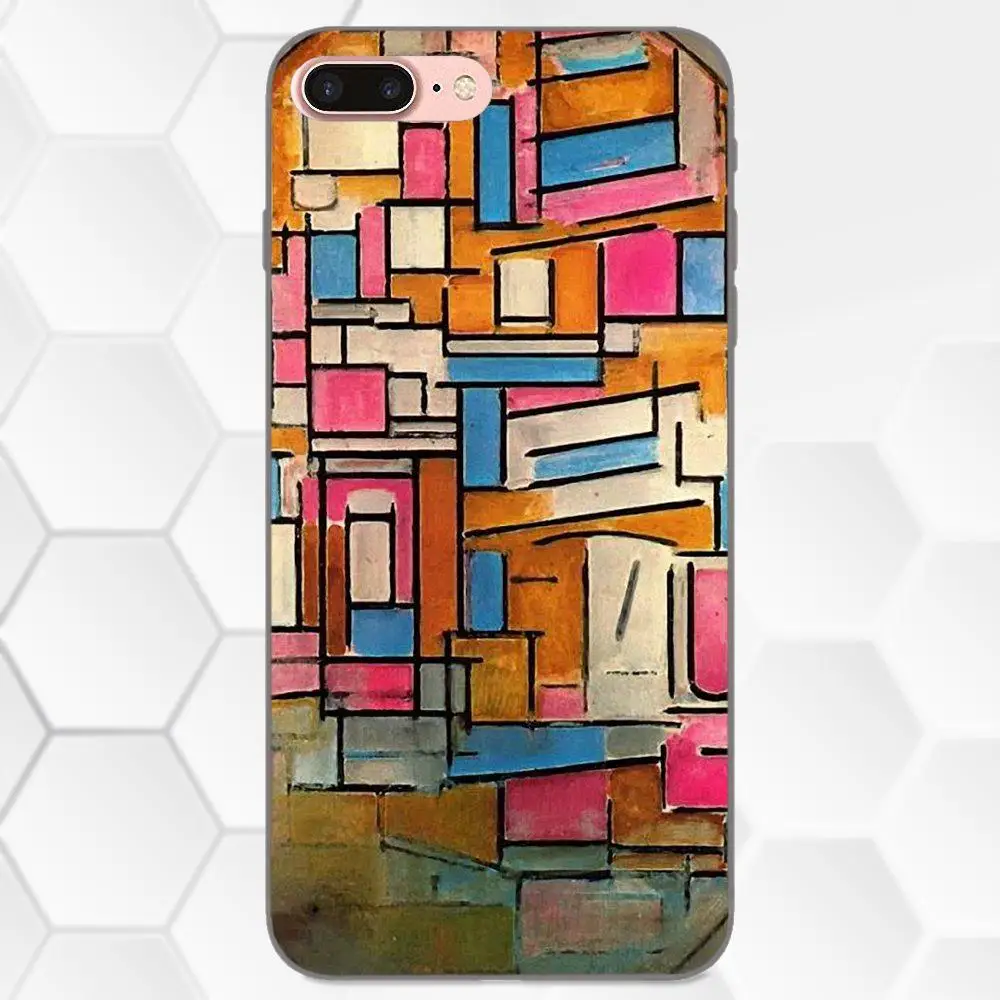 ТПУ для Samsung Galaxy A3 A5 A6 A6s A7 A8 A9 Star Plus 2016 2017 2018 абстрактное искусство Piet Mondrian|Бамперы| |
