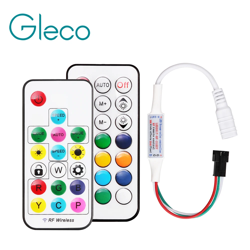 DC5 24V мини пикселей контроллер Bluetooth App управление SP110E/мини 3key/RF пульт