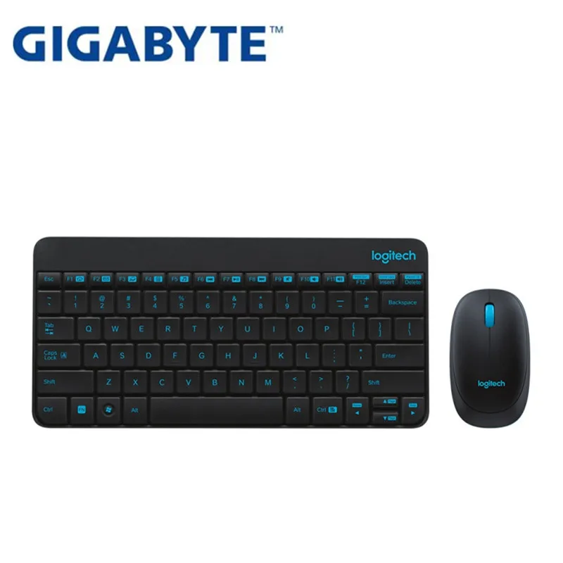 BLACK Logitech MK245 нано клавиатура Мышь комбо Эргономика клавиатуры и Мышь Водонепроницаемый Эргономика набор мини - Цвет: BLACK