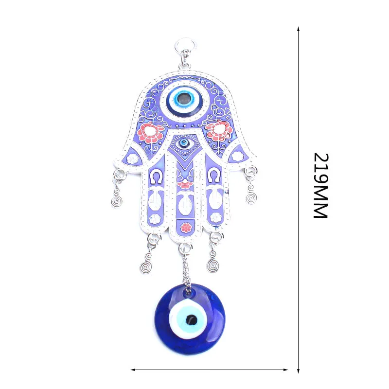 1 шт. высокое качество Турция сглаза брелок синий Хамса в виде руки кольцо