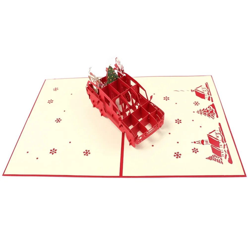 3D всплывающие поздравительные открытки Рождественский праздник счастливый