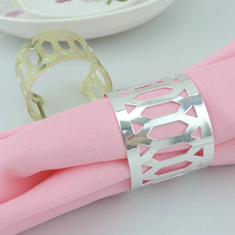 

500pcs Cutout Metal Napkin Rings Hotel/Wedding Supplies Party Table Decoration Accessories Napkin Cloth ring GX124
