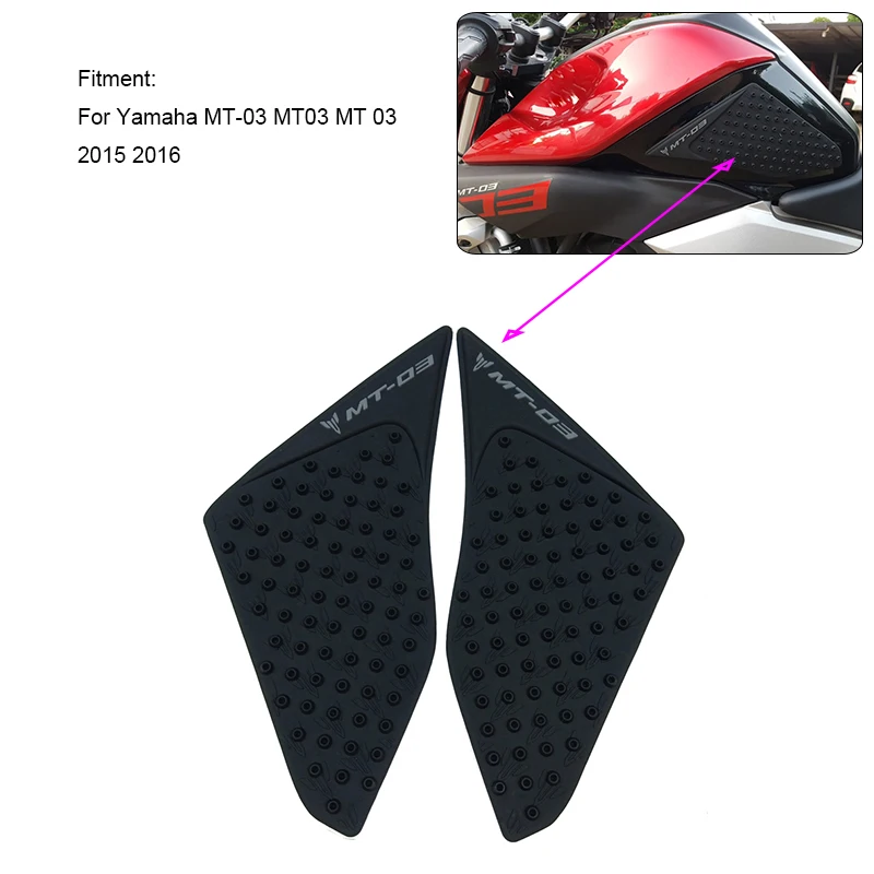 MTCLUB для Yamaha MT 03 MT03 2015 2016 мотоцикл 3M Нескользящие Танк Pad Сторона газа Колено