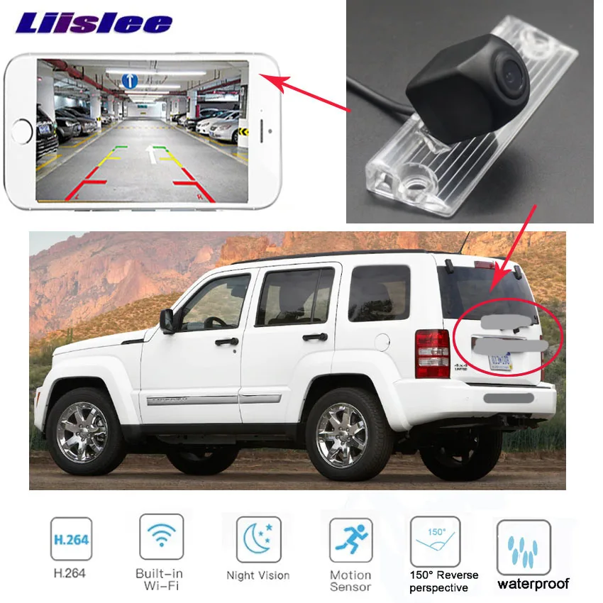 LiisLee Автомобильная камера заднего вида для Jeep Liberty 2002 ~ 2007 CCD HD беспроводная