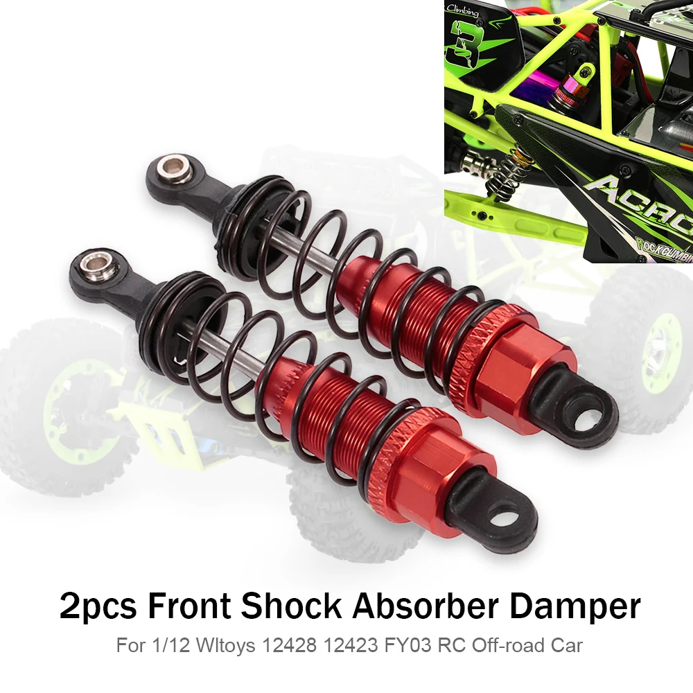 Передний амортизатор для автомобиля на радиоуправлении 2 шт. металлический 1:12