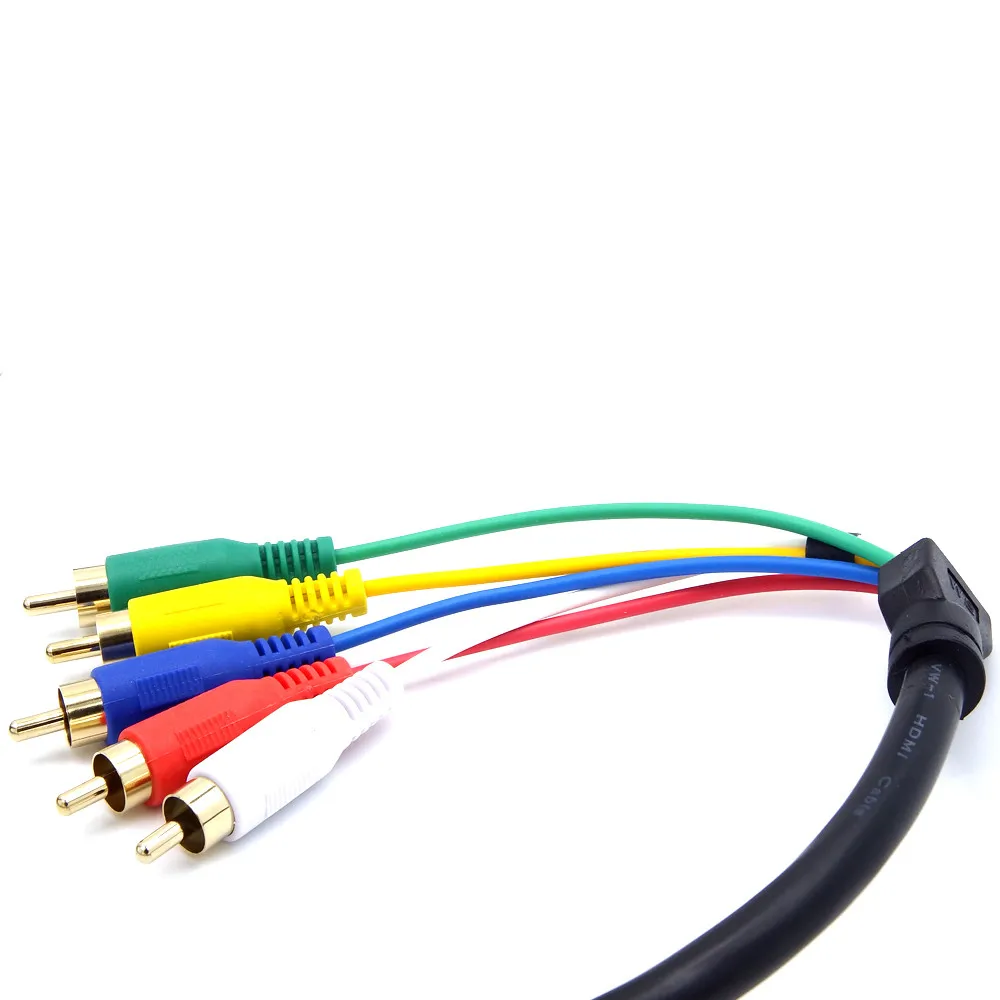 CARPRIE HDMI до 5 RCA Мужской Аудио Видео Компонент конвертировать кабель для HDTV TV BOX 1080P