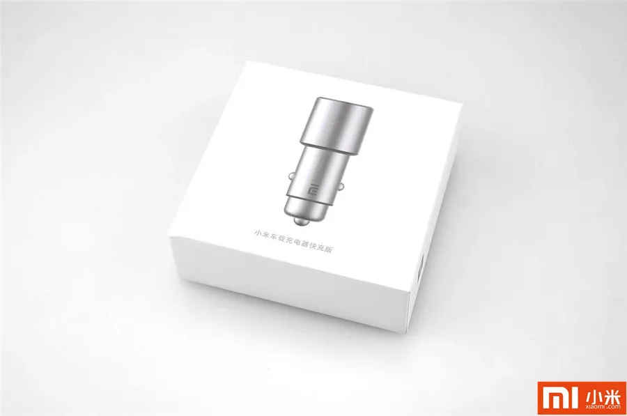 Xiaomi Mi автомобиля Зарядное устройство QC3.0 X2 Dual USB Быстрая зарядка макс. 5 В/3A 9В/2A 15В/1.5A металлический Стиль