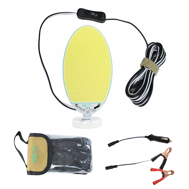 

Светильник 360 шт. LED s COB 12 в светодиодный водонепроницаемый уличный фонарь кемпинсветильник онарь с магнитом для путешествий