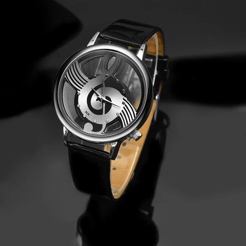 2017 уникальные женские кварцевые аналоговые полые музыкальные нотки стильные