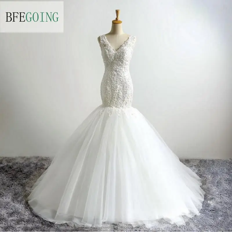 Платье русалка без рукавов с V образным вырезом и юбкой годе|custom made|trumpet wedding