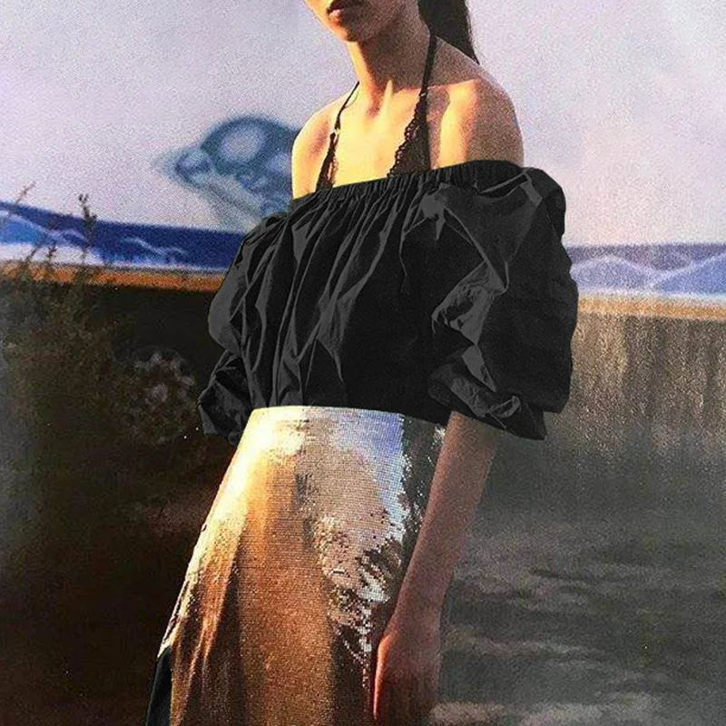 С открытыми плечами платье серии 2018 новые летние пикантные модные Костюмы с