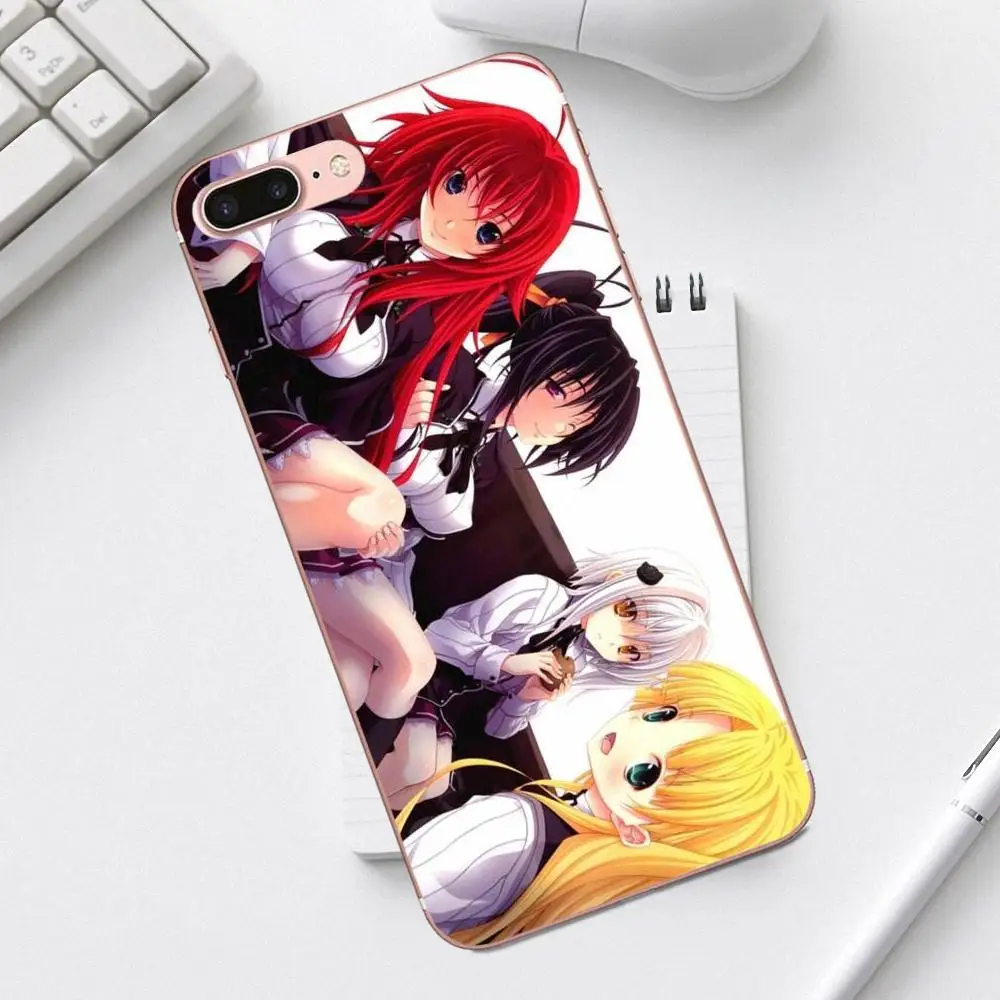as picture Мягкий чехол qdoupz для iPhone 4 4S 5 5C SE 6 6S 7 8 Plus X XS Max XR Galaxy A3 A5 J1 J3 J5 J7 Akeno Rias Gremory High School Dxd - Цвет: as picture