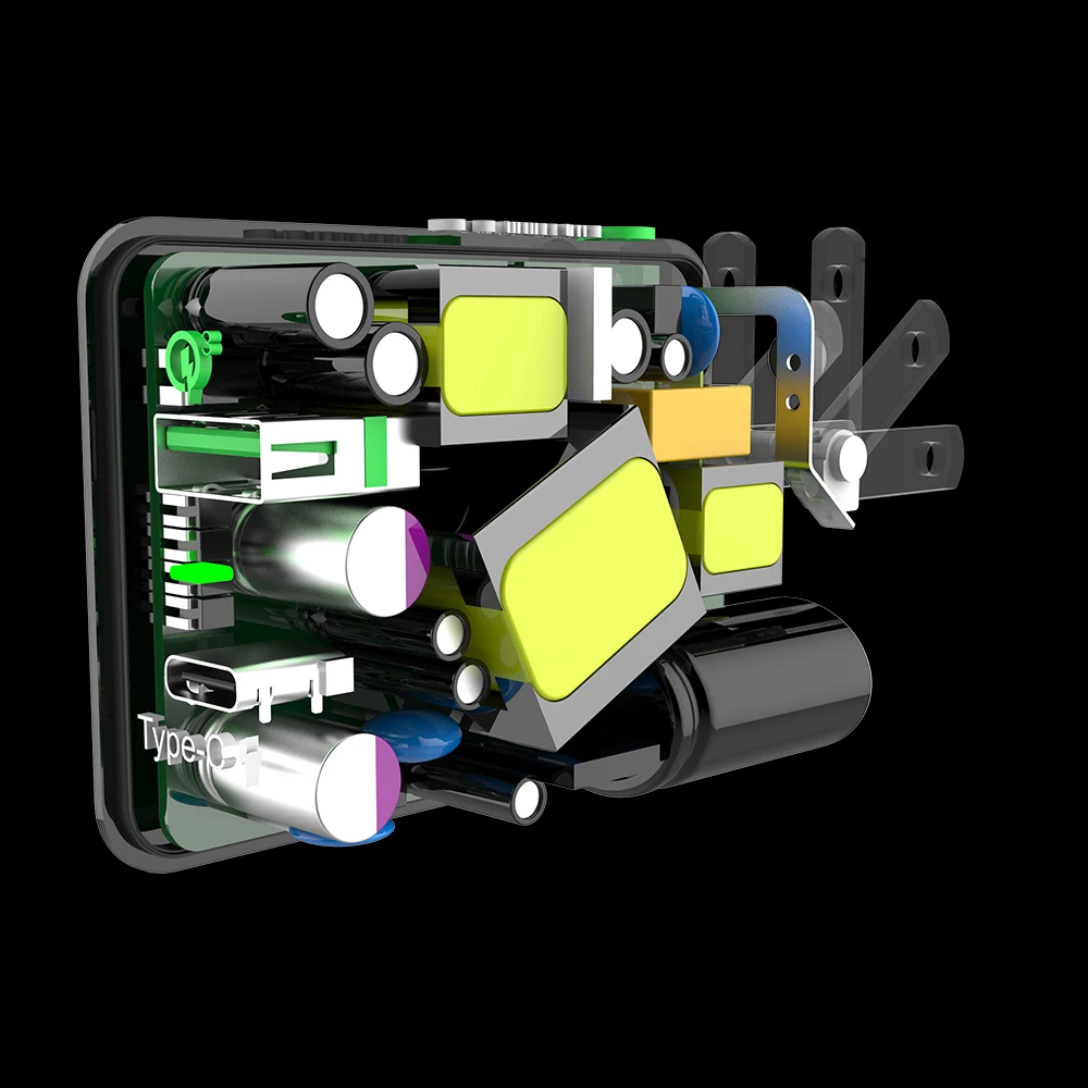 Tutuo Quick Charge 3.0 fast Тип USB C Портативный 33 Вт путешествия 2 Порты Smart Зарядное