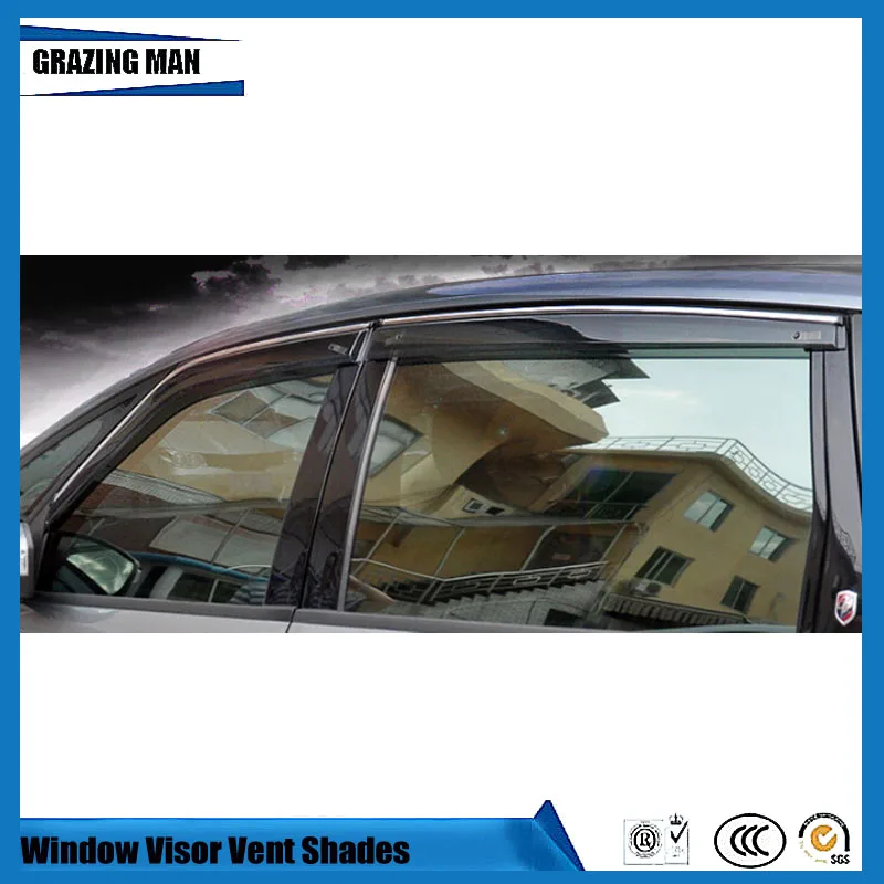 

Sun visor Car accessories Window Visor Vent Shades Sun Rain Deflector Guard 4PCS/SET for S-MAX