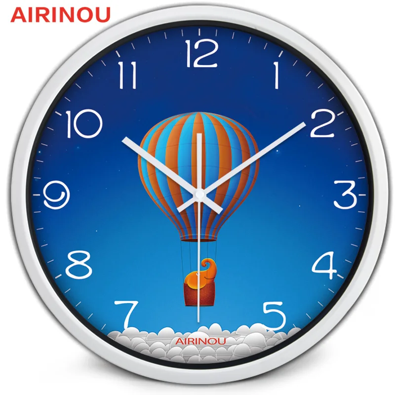 Airinou 3 размера кварцевые Мультяшные детские настенные часы для детской комнаты