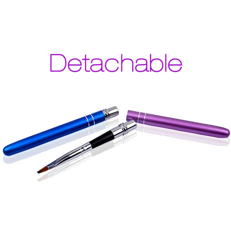 Дизайн ногтей ручка с кисточкой съемная металлическая плоская резьба по