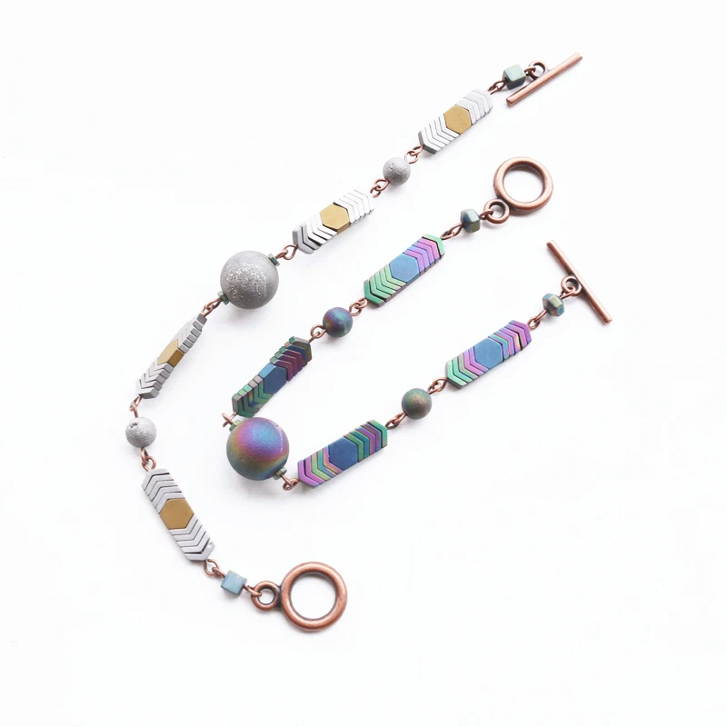 Натуральный камень браслет 2 Цвет Винтажное очарование браслеты матовый бусины