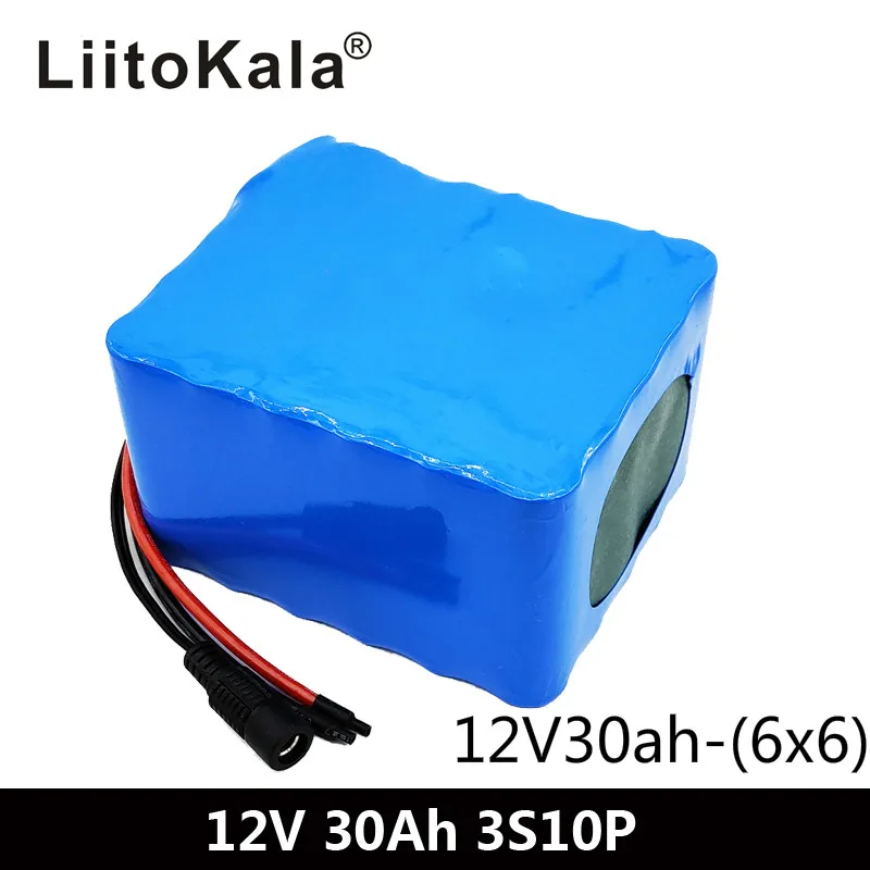 LiitoKala 12 в 30 Ач 3S12P 11 1 В 6 высокомощный литиевый аккумулятор для инвертора