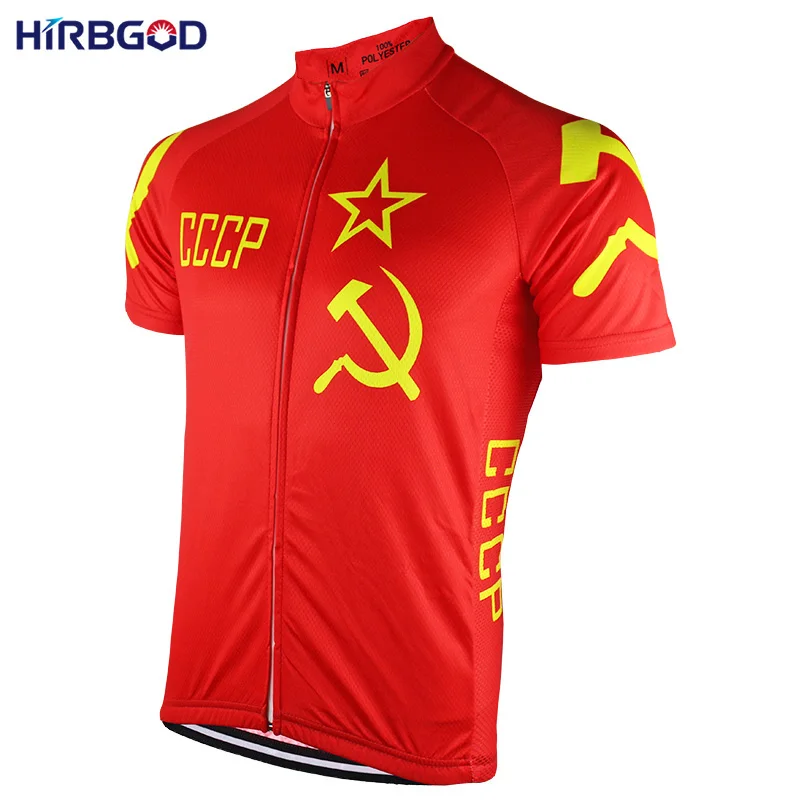 Мужская велосипедная майка HIRBGOD, одежда для велоспорта, CCCP, короткий рукав, Ropa Ciclismo, Ретро стиль, Майо Cyclisme, Классический Топ, одежда для велоспорта, NR236