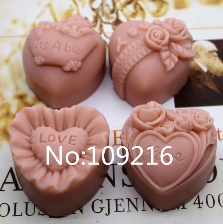 

New Product!!1pcs Four Style Flowers (zx224) Food Grade Silicone Handmade Soap Mold Crafts DIY Mould