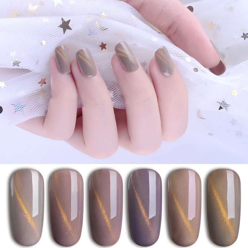 

8ml Gel Nail Polish Clever Lady UV Nail Polish Cat Eye 6 Colors Semi-permanent Hybrid Gel Varnishes Soak Off Varnishes Nail Art