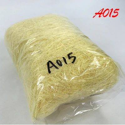 A015-pale yellow 10 г/упак. Натуральный сизаль деревенский Свадебный букет для самостоятельного изготовления цветов, Подарочная коробка, посылка, Декор, упаковка - Цвет: A015-pale yellow