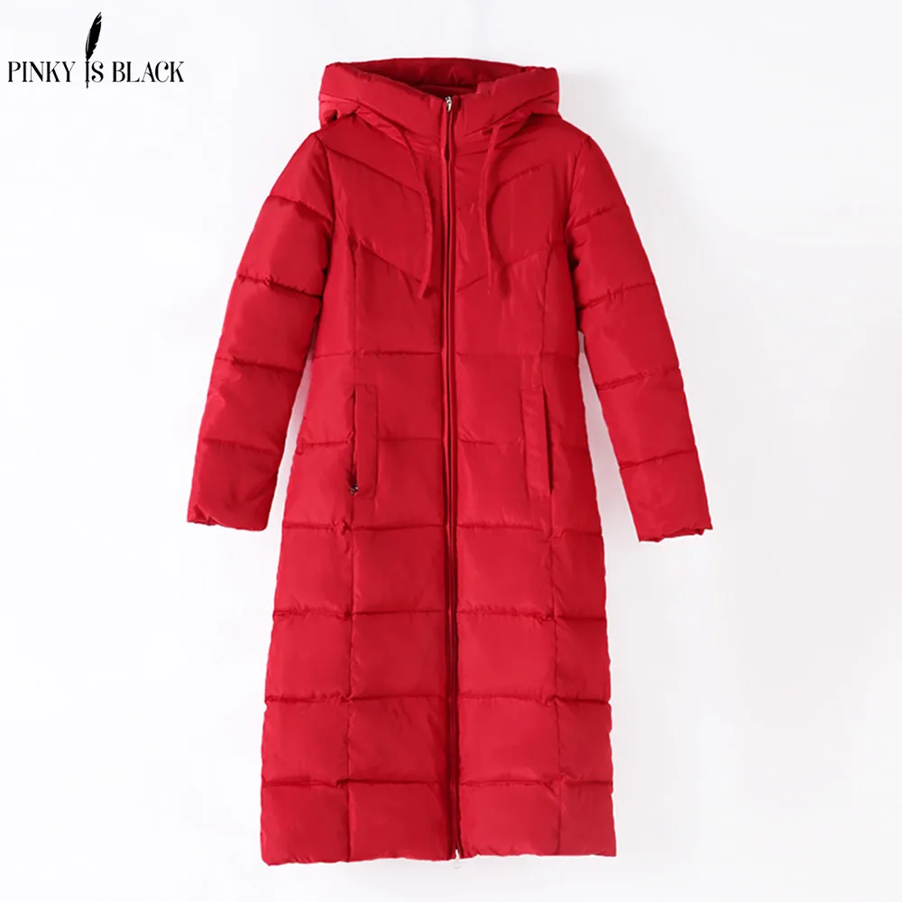 PinkyIsBlack 2020 размера плюс 6XL женские зимние куртки с хлопковой подкладкой X Long парки