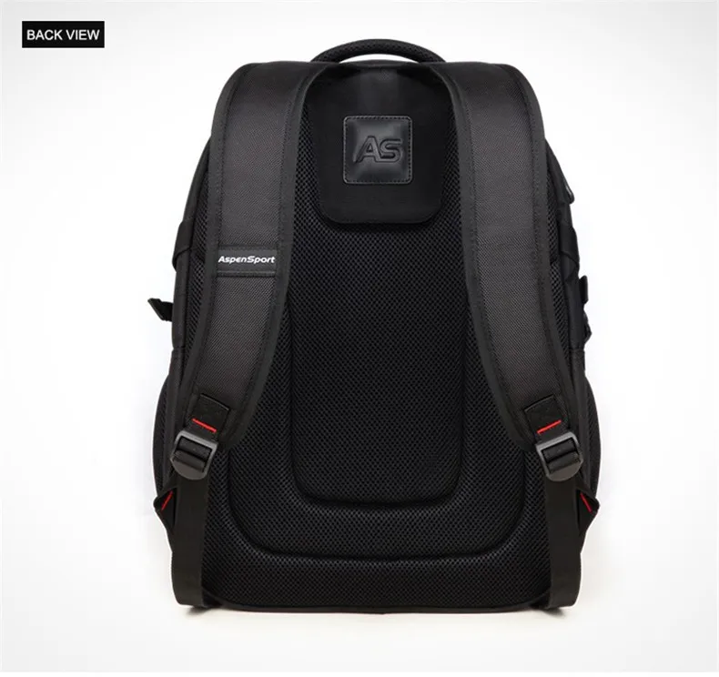 AspenSport новые мужские 15,6 дюймовые рюкзаки для ноутбука женские дорожные сумки через плечо высококачественные школьные сумки рюкзак Mochilas черный