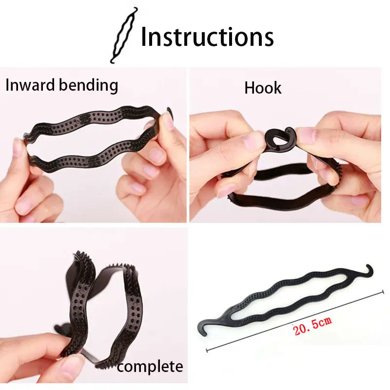 Набор инструментов для укладки # AD17040 4 шт. пластиковый конский хвостик