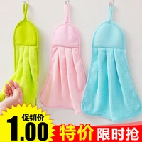 super absorbent coral fleece towel can hang type cleaning cloth oil wool wash cloth