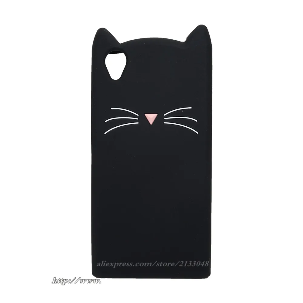 Soft Silicon Cover For Sony Xperia L1 Case G3311 G3312 G3313 3D Cartoon smile Cat Experia |