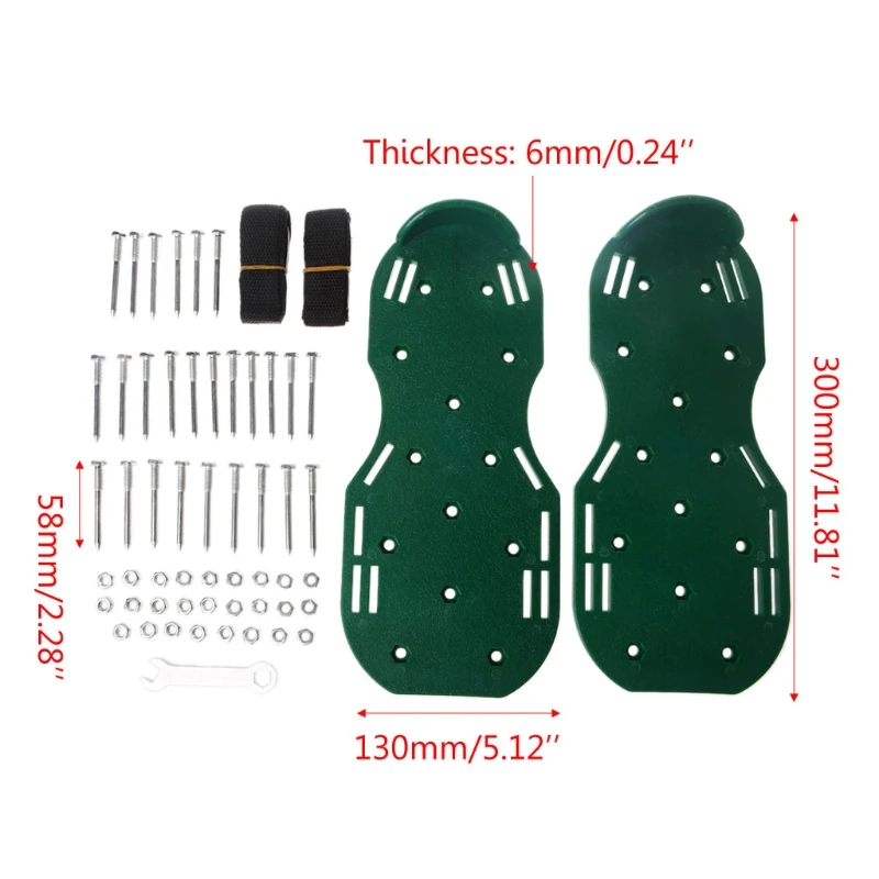 

1 Pair Garden Yard Grass Cultivator Scarification Lawn Aerator Nail Shoes Tool