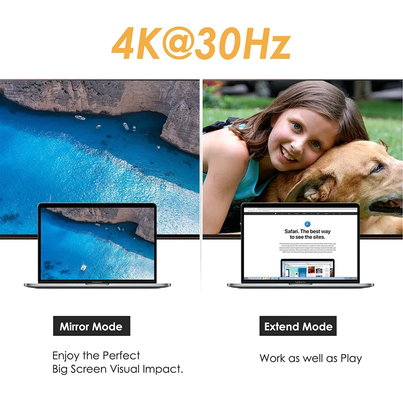 USB C к HDMI 4K 30 Гц Кабель адаптер Type Thunderbolt 3 для huawei mate 20 macBook pro 2018 galaxy S9 HDMI|Кабели HDMI| |