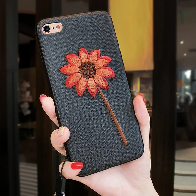 Xinwen роскошный 3d цветок pc чехол-лента на заднюю панель для iphone 6 s силиконовые чехлы
