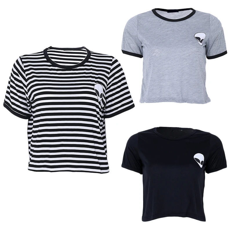 Новинка 2017 повседневная Летняя женская футболка с круглым вырезом и принтом