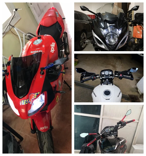 Боковые зеркала для мотоцикла CNC HONDA R1 R3 R6 FZ6 GSXR600 1000 NINJA250 ZX 6R Z750 Z800 мотоциклетное
