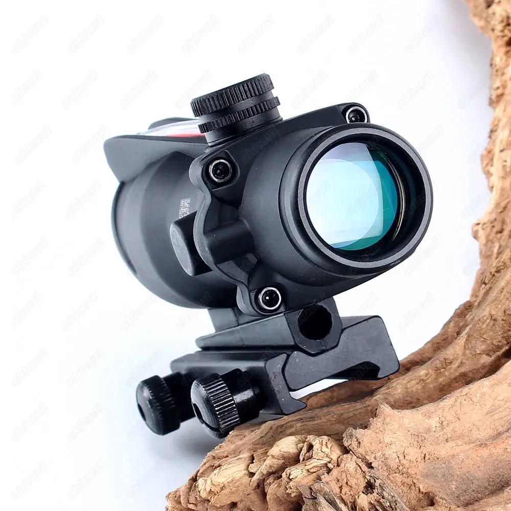 Охотничий Прицел ACOG 4X32 оптика из настоящего волокна красный зеленый с подсветкой