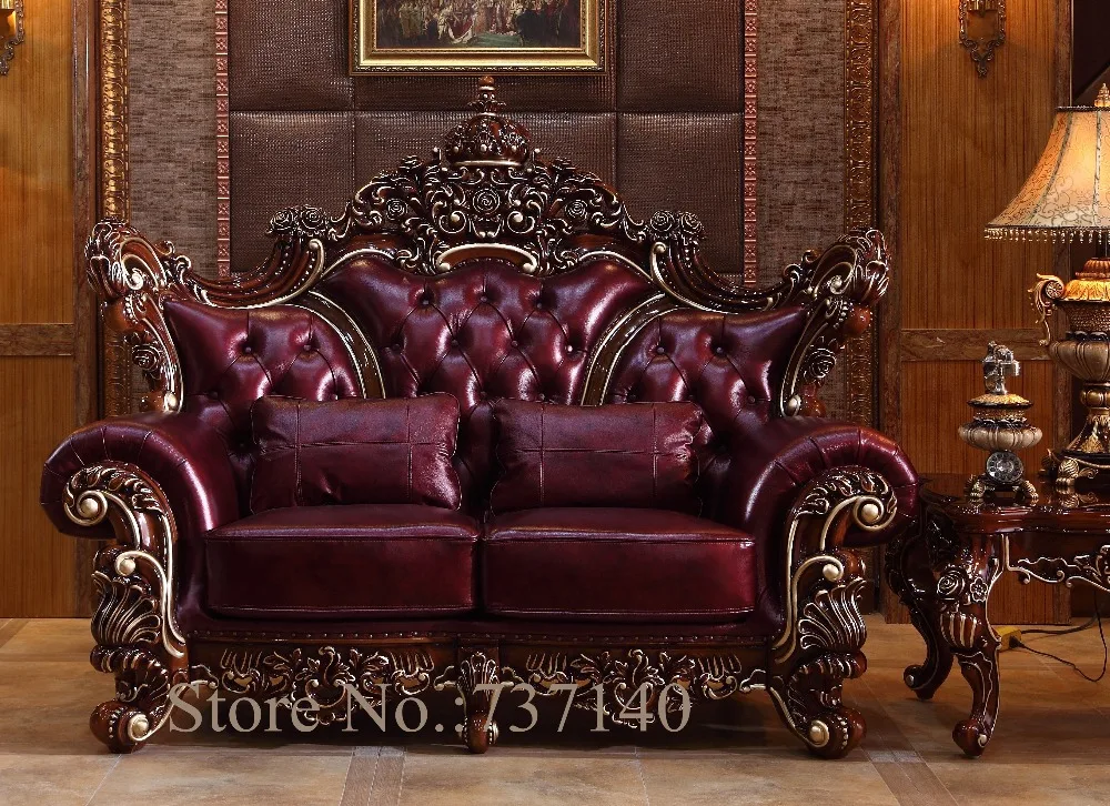 Набор диванов мебель для гостиной роскошный диван из натуральной кожи