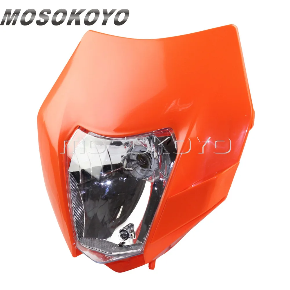 Оранжевый супермото Enduro двойной спортивный головной светильник 12V 35W для SMR EXC SX
