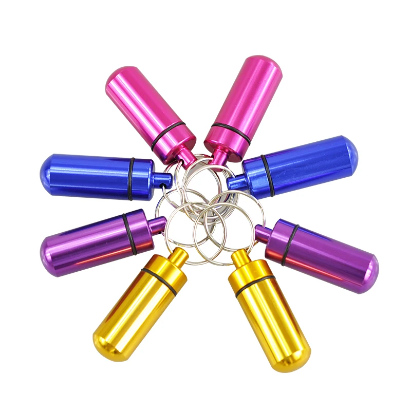 Бесплатная доставка 5 шт. дорожный алюминиевый сплав коробка для таблеток Брелок