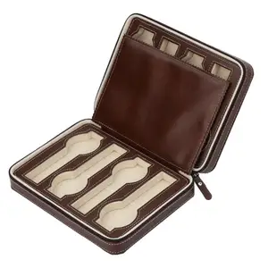 8 Grids PU Leather Watch Box Storage Showing Watches Display Storage Box Case Tray Zippere Travel Jewelry Watch Collector Case 8 Grids PU Leather Watch Box Storage Showing Watches Display Storage Box Case Tray Zippere Travel Jewelry Watch Collector Case