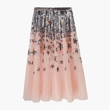 HIGH STREET Новая мода 2018 дизайнерская юбка Для женщин Bling блестками