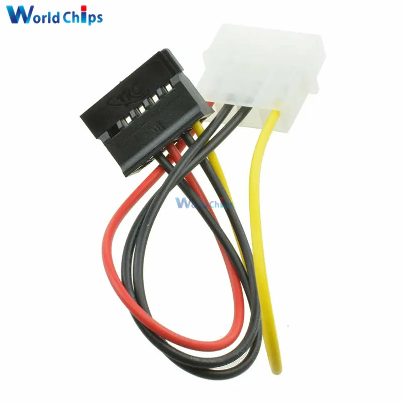 Кабель питания для жесткого диска 2 шт./лот 4-контактный IDE Molex папа-15-контактный