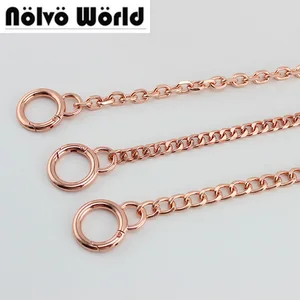1 шт., цепочка из розового золота 110-130 см с лаком, двойные кольца с пружинами, сумки, кошельки, сменная цепочка с ручкой