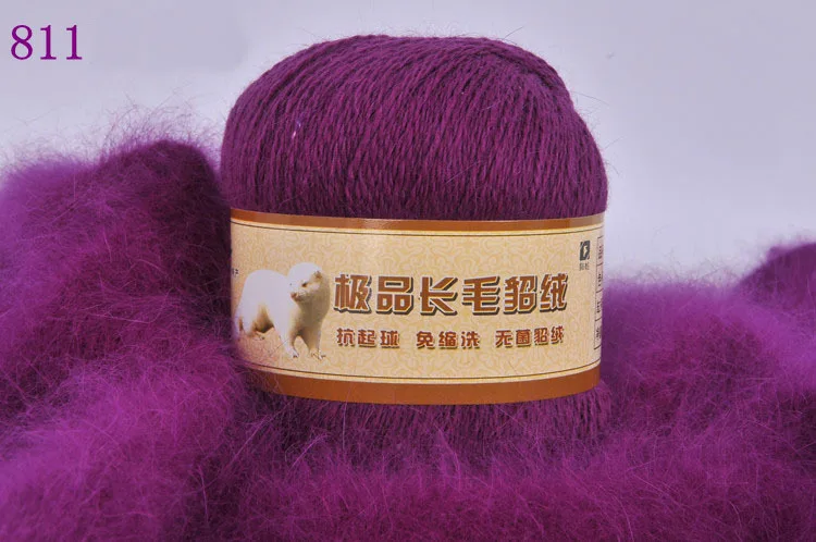 50 г длинношерстная норковая шерсть кашемировая вязальная пряжа ручная вязка для