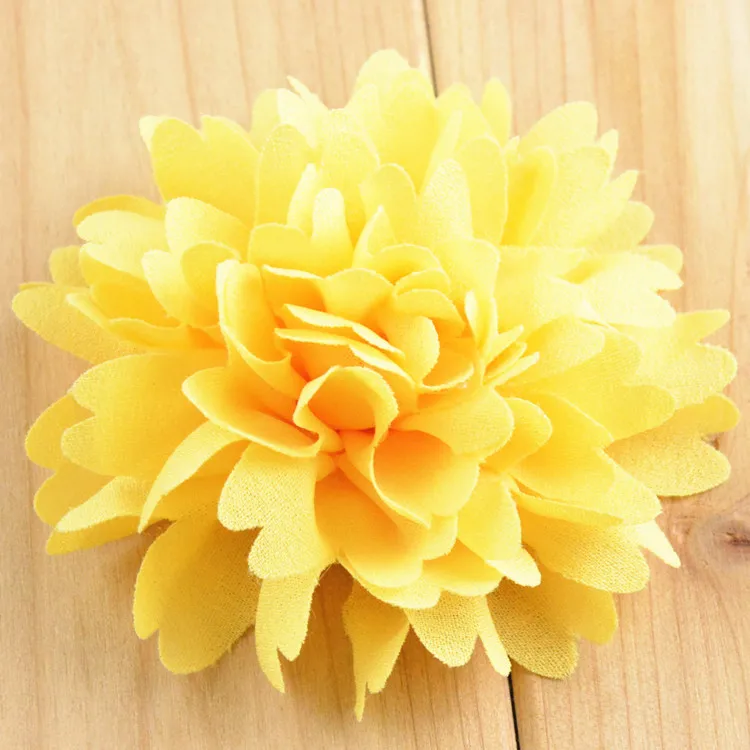 Yundfly 10 шт. Новый шифон Пион цветок с плоской задней частью для ребенка головной