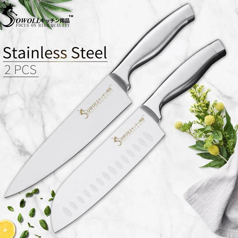 SOWOLL мяса шеф-повар Хлеборезательные Santoku нож для очистки овощей японский Кухня