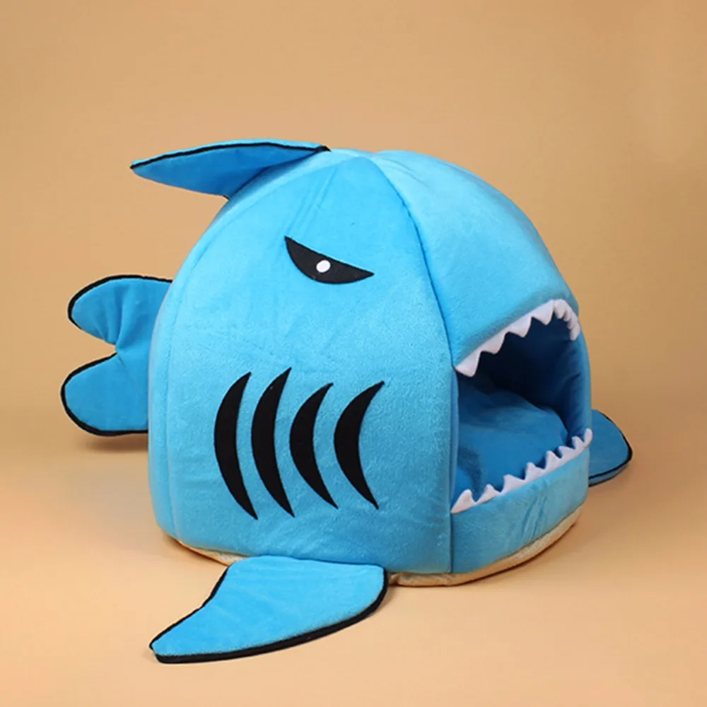 Shark Shape Dog Beds Warm Soft House Pet Sleeping Bag Cat Sofa Bed Puppy for Nest Mat Products Дом и сад