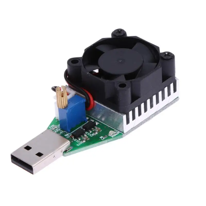 RD 15 Вт промышленный электронный нагрузочный резистор USB интерфейс разрядка Емкость батареи тестовый метр с вентилятором регулируемый ток